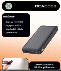 DEXIM DCA0063 GC31 10000mAh SİYAH POWERBANK  - 1